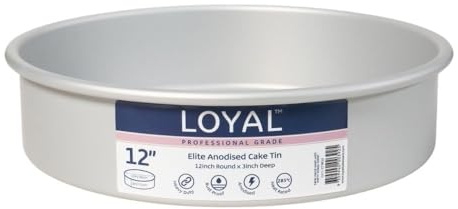 LOYAL Elite Stampo per Dolci Rotondo Ø30 cm Teglie per Torte in Alluminio di Qualità, Tortiera Distribuzione Uniforme del Calore, Durevole e Affidabile, 18 cm | Tortiera Rotonda in Alluminio, Stampo per Torta con Cottura Uniforme, Robusta e Antiruggine, Ideale per Torte e Dessert