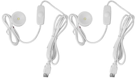 LED-Spotlicht für Innenbilder, Kunstlichter, Akzentlichter, Kleine Spotlight-Up-Lichter für Bildpflanzen, Schmuckdisplay, mit 6,6 Fuß Langem Kabel, Helligkeit Einstellbar (weißes