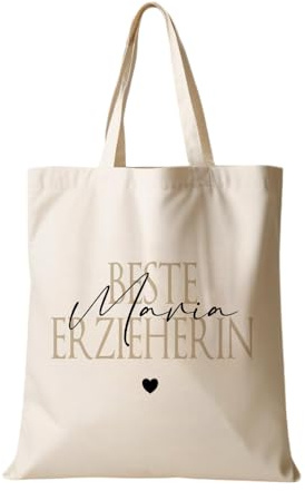 Manufaktur Liebevoll | Stoffbeutel Personalisierte Geschenke für Frauen Einkaufstasche Shopper Beutel Geburtstagsgeschenk für Frauen Dankeschön Geschenke Weihnachten