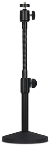 NJTHNTJR Hose Desktop Webcam Stand Adjustable Metal Desk Tripod Streaming Support with Sturdy Mount Base