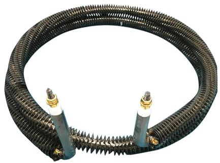 KEBLIN 1pc 220V 3000W Finned Heating Element Round Shape Stainless Steel Hot Air Heater Electric Spiral Heating Resistors
