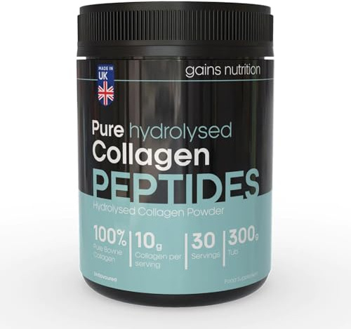 GN Collagen Peptides Powder | Hydrolyzed Bovine Collagen Powder - 300g Collagen Supplements | Unflavoured & Unsweetened Collagen Supplements for Women & Men with Essential Amino Acids | Allergen Free