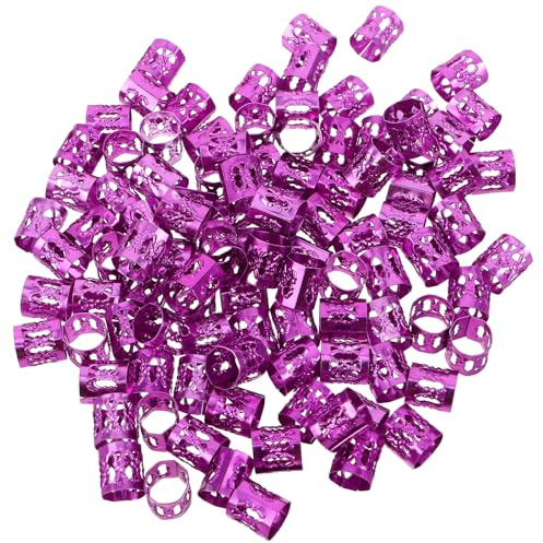 Ipetboom 100pezzi Fermagli per Trecce in Filigrana di Perline per Dreadlock in Metallo Polsini per Capelli Africani Anelli per Dreadlock Intrecciati Design Elegante