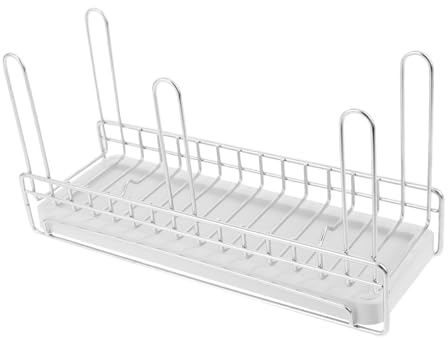 KONTONTY Portabicchieri in Acciaio Inossidabile con Capacità e Scolapiatti Efficiente Supporto per Bicchieri e Bottiglie da Cucina Organizer da Banco per Uso Familiare