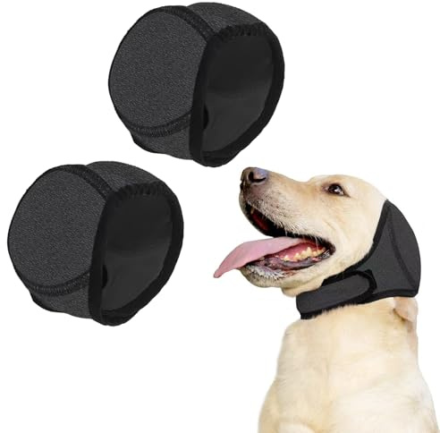 Hunde Ohrenschutz, Ohrenschutz Hund Zum Schwimmen und Baden Wasserdichter Ohrenschutz Hund mit Lärmschutz Komfortabel Leise Beruhigende Hundehaube für Kleine Mittelgroße und Große Hunde