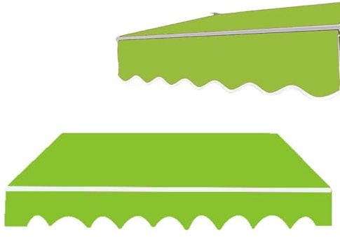 Infällbar uteplatsmarkis 28 cm x 25 cm vattentät kanvas solskydd för dörr ingång – hållbart utomhustyg (gräsgrön) – ersättningslösning
