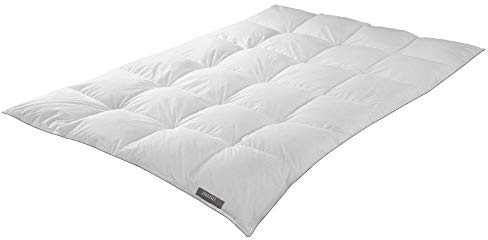 Badenia Trendline Comfort duntäcke, varmt vintertäcke med 90% dun och 10% fjädrar klass I, 155 x 220 cm, Down Pass testad och Öko-Tex certifierad, tillverkad enligt tysk kvalitetsstandard