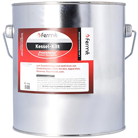 Feuerfester Kesselkitt Froschmarke 6 kg Eimer, Dichtungskitt auf Wasserglas-Basis