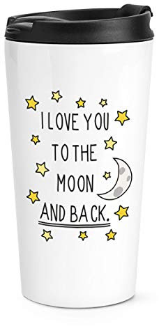 I love you to the Moon und Rückenlehne Reise Becher Tasse