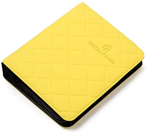 MASUNN 36 Boîtiers De Photos Mini Case Album pour Polaroid Fujifilm Instax Taille du Film - Jaune