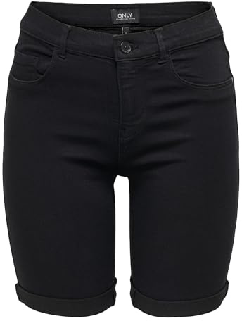 ONLY Female Jeans-Shorts ONLRAIN Mittlere Taille Eng anliegend Shorts | Denim shorts