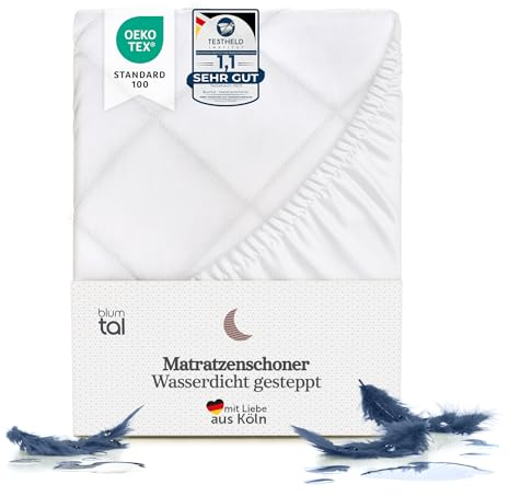 Blumtal® Luxus Gesteppter Matratzenschoner – Oeko-TEX Zertifiziert, Anti-Allergie Matratzenschoner, Matratzenschoner Wasserdicht – 180x200x30cm