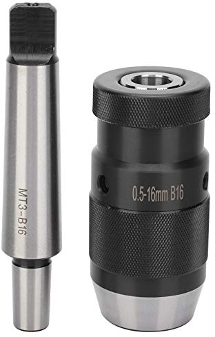MT3 - Mandrino Trapano B16, 0,5-16 Mm Supporto Mandrino a Sgancio Rapido Mandrino a Sgancio Rapido Autobloccante per Mandrini Senza Chiave Trapano Elettrico Tornio