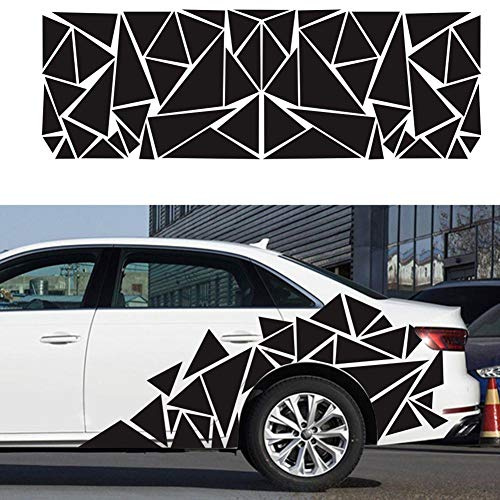 vitihipsy 1 Stücke Dreieck Auto Aufkleber Universal Glossy Auto Aufkleber Dreieck Grafiken Aufkleber Aufkleber für Auto Seitenkarosserie, DIY Auto Karosserie Aufkleber