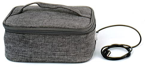 HUIKJI Personal Portable Food Warmer Heated Lunch Boxes,Food Warming Tote,Lunch Bag,USB Heating Bag,Lunch Box for Office,Potluck Parties and Home Kitchen, Grey