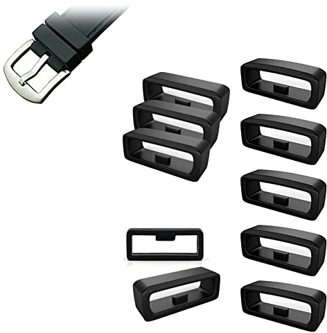 10 Retenedor Correa Reloj Inteligente,Trabilla reloj silicona Anillos de sujeción de reloj para correas 16 18 20 22 24 26mm,Retenedor de reloj repuesto sujetador,Soporte de correa de reloj de silicona