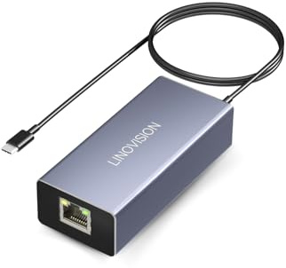 LINOVISION Convertisseur POE vers USB-C, données et charge via un seul câble, convertisseur POE lEEE802.3af/at vers USB Type C avec Ethernet 10/100Mbps, sortie 9V/2.22A ou 5V/2A, adapté aux téléphones