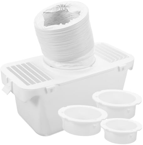 Kit de Ventilation Sèche-linge 1 Set en Plastique Blanc pour Tambour | Collecte D’eau, Usage Polyvalent, Remplacement pour Linge et Appareils, Montage Intérieur
