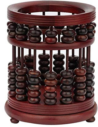 Abacus,Abacus numérique Standard, Porte-Stylo boulier Chinois rétro boulier Salle d'étude Sculpture sur séquoia décoration arithmétique Maison Cadeaux créatifs(10 * 10.8 * 12.8cm)