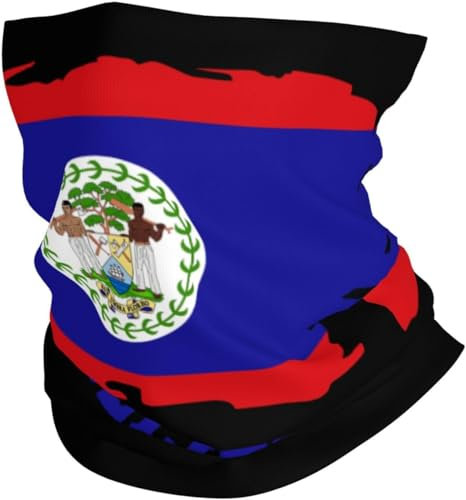 Sturmhaube Belize Karte Flagge Röhrenschal Nahtloses Bandana Winddichter Haarband Für Lauf Ski Motorrad
