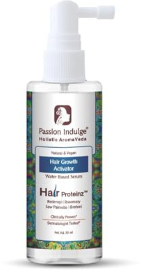 Passion Indulge Hair Proteinz Activator with Rosemary, Redensyl & Saw Palmetto|Stimulates Hair Growth, Reduces Hair Fall & Thickness | Fast-Absorbing, Advanced Water-Based Formula for Healthier-50ml