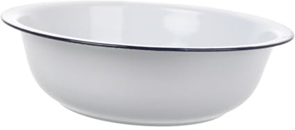 Vintage Enamel Basin Bowl for Washing Vegetables and Face Large Capacity | White Finish, Easy to Clean, Multifunctional Use, Laundry Sink Style, Classic Retro Design