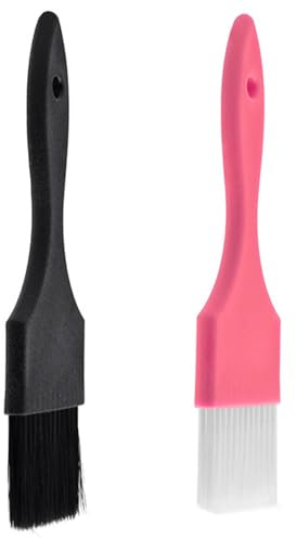 Hair Dye Brush Set – 2 PCS, Balayage & Tint Application Brushes, Ergonomic Handles for Easy Hair Dyeing and Blending, Black & Pink Brushes