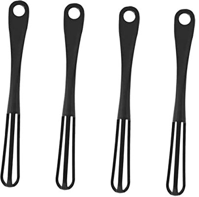 TIDTALEO Lot De 4 Petits Fouets à Œufs Manuels En Métal, Design Ergonomique, Fouet Cuisine Polyvalent Pour Mélanger, Battre Et Fouetter, Pour Usage Domestique Et Pâtisserie