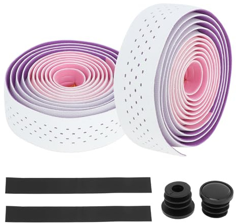 BULLSPANN 1 Set Lenkerband Rutschfestes Und Stoßdämpfendes Für Road Bike | Farbe: Weiß, Lila, Rosa, Material: PU, EVA, Länge: 2.14m, Breite: 30mm, Auch Für Mountain Bike Und Commuter Bike