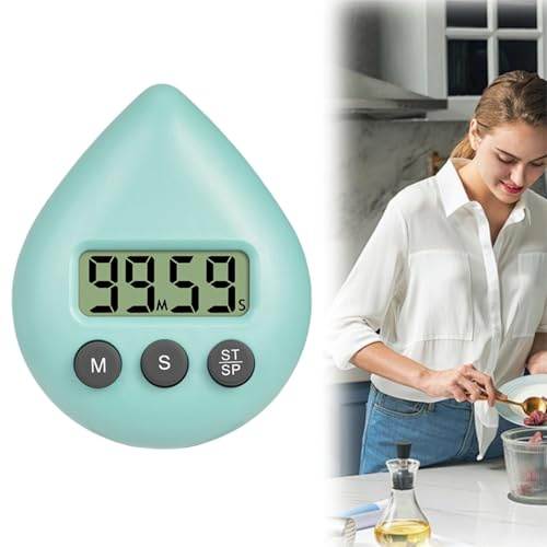 Minuteur de douche numérique étanche - Minuteur de douche numérique - Minuteur de toilette avec fonction alarme de compte à rebours d'économie d'énergie - Minuteur de cuisine pour la cuisine