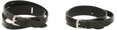 Huntley Equestrian Children's Black Leather Jodhpur Garter Straps