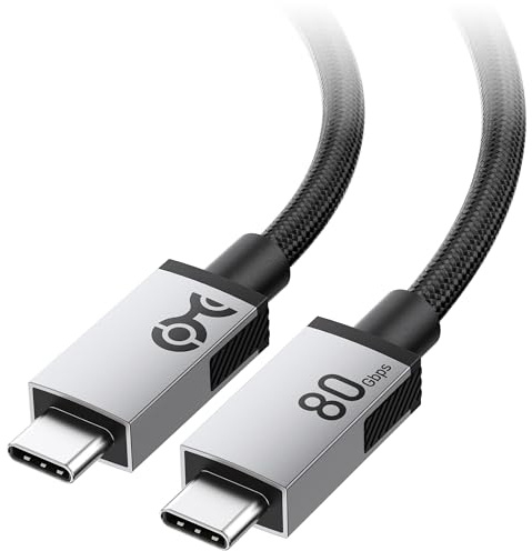 Cable Matters 80Gbps Braided USB4 Cable, 0.6m, Black
