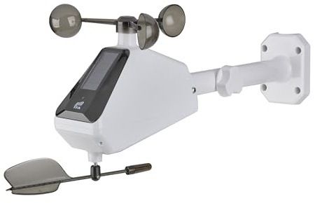 TFA Dostmann TFA-ID Windsender ID-A2, 30.3904, mit TFA.me System WLAN geeignet, Online Überwachung von Windrichtung/-geschwindigkeit, Windmesser, solar unterstützt, weiß