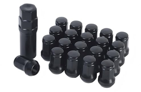 Yizhet Dadi Ruota M12 x 1,5, 20 Pezzi Dadi per Ruota Conico Collare, SW19 Sede Conica Cono 60°, HEX19 compatibile con Nissan, Subaru, Suzuki