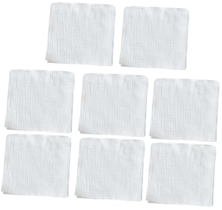 SUPVOX Toallitas de Muselina para Bebés Recién Nacidos, Paños de Algodón 100% Doble Capa, Tamaño 43x45 Cm, Suaves y Lavables, Paquete de 8 Piezas, Uso Diario para Bebés Sensibles