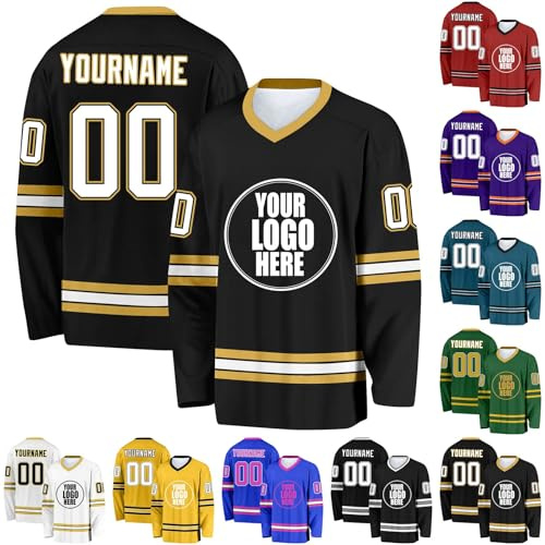 Maillots de Hockey personnalisés, Maillots de Hockey Vierges pouvant être personnalisés avec l'équipe/numéro/nom Personnel, Maillots de Hockey pour Hommes, Femmes, Adolescents et Enfants