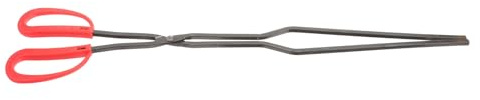 Kichvoe Pince à Charbon Allongée en Fer Robuste pour Barbecue et Cheminée, Pince à Bois de Camping Multifonction, Outil de Feu Léger pour Saisir Braises et Déchets, Accessoire Outdoor