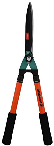 Green Jem Telescopic Hedge Shears Cutters Gardening Tool with Non-Stick Blades - Orange