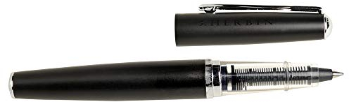 Jacques Herbin 21600T Tintenroller aus Metall (ergonomisch, kompatibel mit Standardpatronen) schwarz