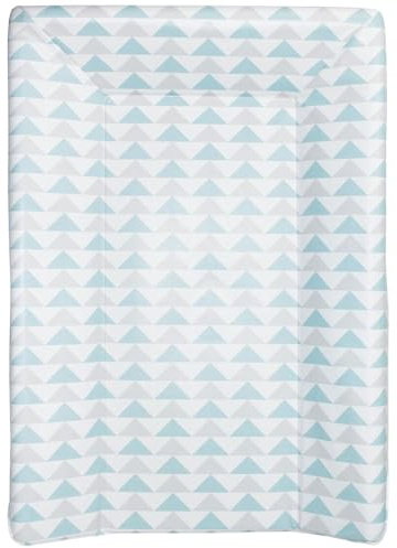 babyCalin Matelas à Langer Luxe Motif Géométrique Bleu/Gris 50x70 cm