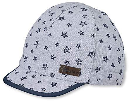 Sterntaler Boys Star-Patterned Peak Cap, Smoky Grey