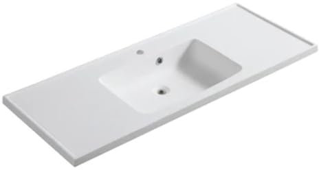 Lavabo a consolle mobile bagno 80x45cm vasca a sinistra - Lc24