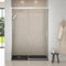 Mampara de Ducha Frontal Corredera 1 puerta Corredera + 1 fijo - Transparente | Cristal templado 6mm Antical | 195cm de Altura | Perfilería Cromo Brillo 155cm (Adaptable 149-154cm)