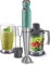 Sencor minipimer immersione SHB 5601, frullatore 4 in 1, frullatore elettrico con bicchiere da 800ml, tritatutto elettrico, fruste elettriche, potenza da 1200w, 20 velocità (Green)
