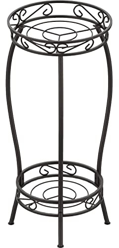 Bomclap Pflanzenständer Metall, 27 Zoll Blumenständer Pflanzenständer, 2-stufige Blumentopf Ständer Blumentopfhalter für Drinnen & Draußen, Bronze
