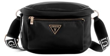GUESS Damen Power Play Mini Sling Tragetasche, Bauchtasche, Schwarz