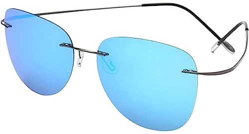 Gyios Sonnenbrille Herren Titan Polarisierte Sonnenbrille Leichte Brillen Ohne Räle-zp2117-c5,a
