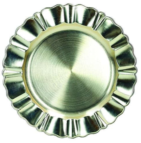 BRANDANI Set 4 Sottopiatti Decoro Oro 32,5cm