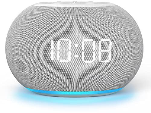 Reacher Auto-Dimmable Sound Machine Alarm Clock with Night Light, 20 Soothing Sounds, LED Digital Display, Sleep Timer, Precise Volume Control, White Noise Soother for Baby, Adults, Bedrooms