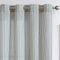 TOPICK Blue Striped Linen-Texture Privacy Curtains for Bedroom 63 Inches Drop Long, Eyelet Light Filtering Curtain 2 Panels for Living Room, Lightweight Curtains for Cafe, Kitchen, 50 W x 63 L Inch